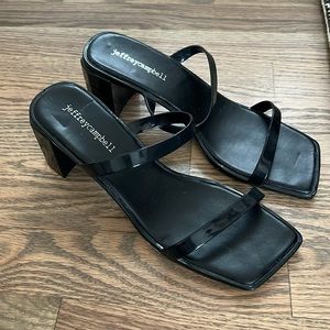 Black patent sandals Jeffrey Campbell. New.